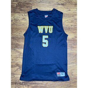 Men's Nike West Virginia Mountaineers WVU #5 Blank Basketball Jersey NCAA Size L